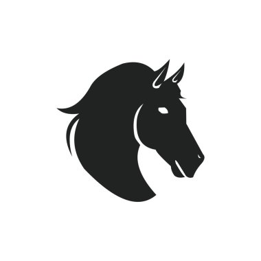 Soyut At Logosu Sembol Tasarımı Çizim Vektörü