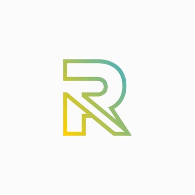 Modern konsept premium vektörlü R harfi logosu
