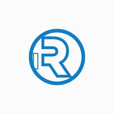 Modern konsept premium vektörlü R harfi logosu