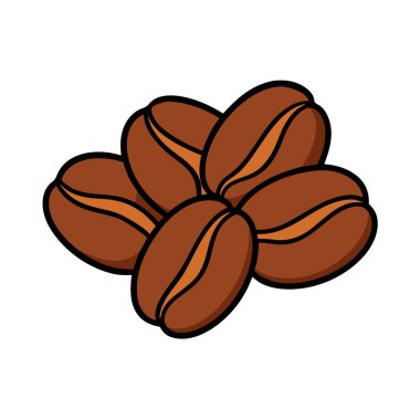 Kahve çekirdekleri tasviri, kafeler, logolar, ambalajlar ve dekorasyon için ideal. Tasarım projelerinize bu çok yönlü grafikle bir miktar aromatik cazibe ekleyin.