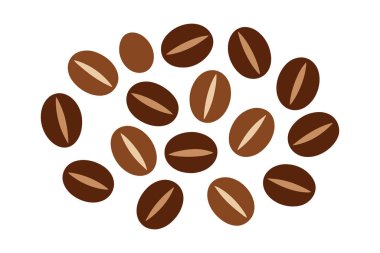 Kahve çekirdekleri tasviri, kafeler, logolar, ambalajlar ve dekorasyon için ideal. Tasarım projelerinize bu çok yönlü grafikle bir miktar aromatik cazibe ekleyin.