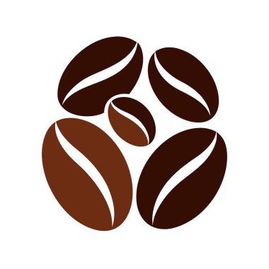 Kahve çekirdekleri tasviri, kafeler, logolar, ambalajlar ve dekorasyon için ideal. Tasarım projelerinize bu çok yönlü grafikle bir miktar aromatik cazibe ekleyin.