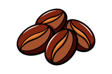 Kahve çekirdekleri tasviri, kafeler, logolar, ambalajlar ve dekorasyon için ideal. Tasarım projelerinize bu çok yönlü grafikle bir miktar aromatik cazibe ekleyin.