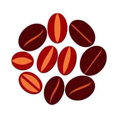 Kahve çekirdekleri tasviri, kafeler, logolar, ambalajlar ve dekorasyon için ideal. Tasarım projelerinize bu çok yönlü grafikle bir miktar aromatik cazibe ekleyin.