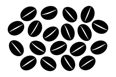 Kahve çekirdekleri tasviri, kafeler, logolar, ambalajlar ve dekorasyon için ideal. Tasarım projelerinize bu çok yönlü grafikle bir miktar aromatik cazibe ekleyin.