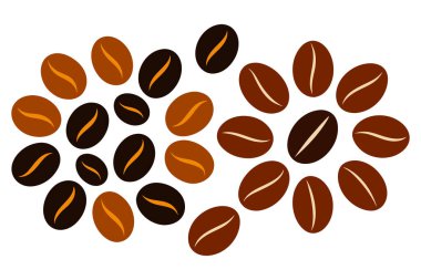 Kahve çekirdekleri tasviri, kafeler, logolar, ambalajlar ve dekorasyon için ideal. Tasarım projelerinize bu çok yönlü grafikle bir miktar aromatik cazibe ekleyin.