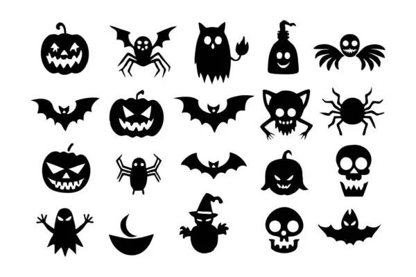 stock vector Scary and Funny Halloween Pumpkin and Ghost Faces