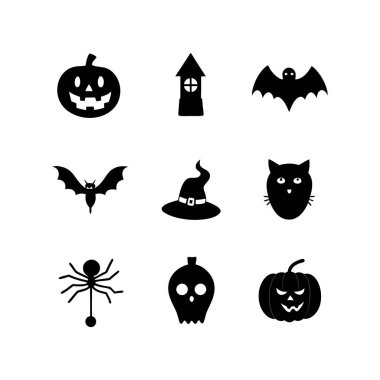 Siluet Cadılar Bayramı El Yazması Simge Tanımlama