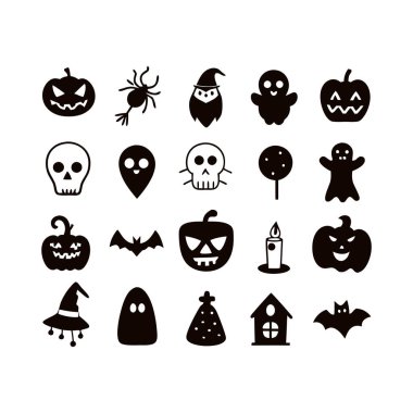 Siluet Cadılar Bayramı El Yazması Simge Tanımlama