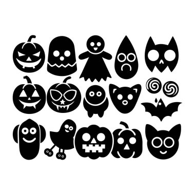 Siluet Cadılar Bayramı El Yazması Simge Tanımlama