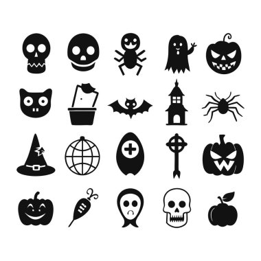 Siluet Cadılar Bayramı El Yazması Simge Tanımlama