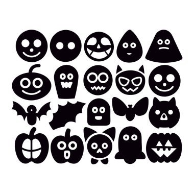 Siluet Cadılar Bayramı El Yazması Simge Tanımlama