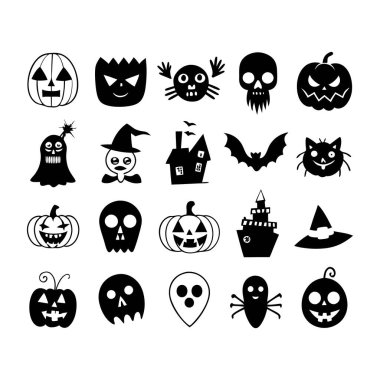 Siluet Cadılar Bayramı El Yazması Simge Tanımlama