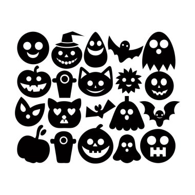 Siluet Cadılar Bayramı El Yazması Simge Tanımlama