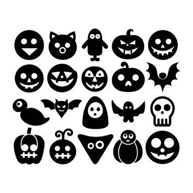 Siluet Cadılar Bayramı El Yazması Simge Tanımlama