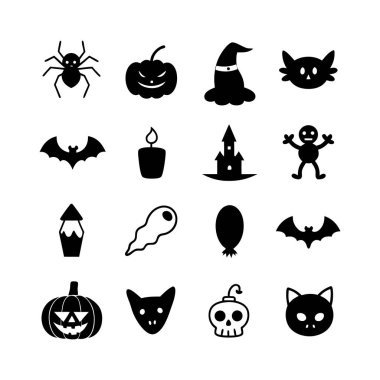 Siluet Cadılar Bayramı El Yazması Simge Tanımlama