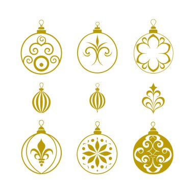 Vintage dekor elementleri illüstrasyon vektör