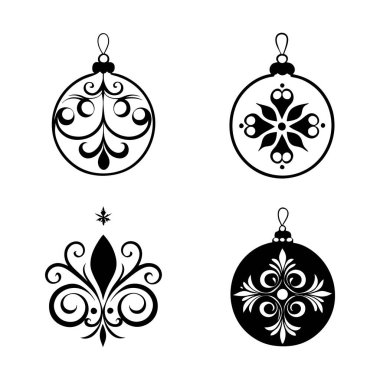 Vintage dekor elementleri illüstrasyon vektör