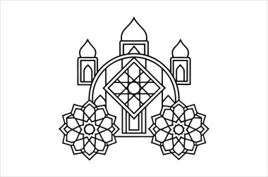 Bu İslami model tema vektörü geleneksel geometrik ve arabesk modellerinden esinlenen karmaşık ve zarif tasarımları içerir. Kültürel, dini veya dekoratif projeler için ideal.