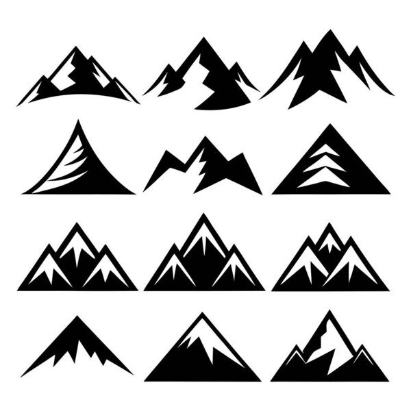 Explore the beauty of nature with this Different Mountain Vector illustration, perfect for outdoor-themed designs, logos, and adventure-related projects. Ideal for nature lovers and travel enthusiasts.