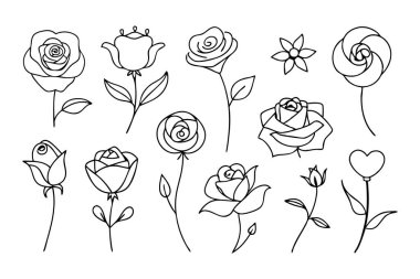 Bu zarif siyah beyaz çiçek çizgisi sanat vektörü tasarımlarınıza klasik bir güzellik katmak için mükemmeldir. Logolar, dövmeler, davetiyeler ve diğer yaratıcı projeler için ideal..