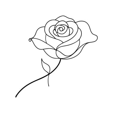 Bu zarif siyah beyaz çiçek çizgisi sanat vektörü tasarımlarınıza klasik bir güzellik katmak için mükemmeldir. Logolar, dövmeler, davetiyeler ve diğer yaratıcı projeler için ideal..