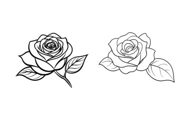 Bu zarif siyah beyaz çiçek çizgisi sanat vektörü tasarımlarınıza klasik bir güzellik katmak için mükemmeldir. Logolar, dövmeler, davetiyeler ve diğer yaratıcı projeler için ideal..