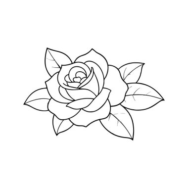 Bu zarif siyah beyaz çiçek çizgisi sanat vektörü tasarımlarınıza klasik bir güzellik katmak için mükemmeldir. Logolar, dövmeler, davetiyeler ve diğer yaratıcı projeler için ideal..