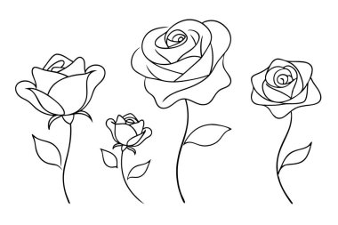 Bu zarif siyah beyaz çiçek çizgisi sanat vektörü tasarımlarınıza klasik bir güzellik katmak için mükemmeldir. Logolar, dövmeler, davetiyeler ve diğer yaratıcı projeler için ideal..