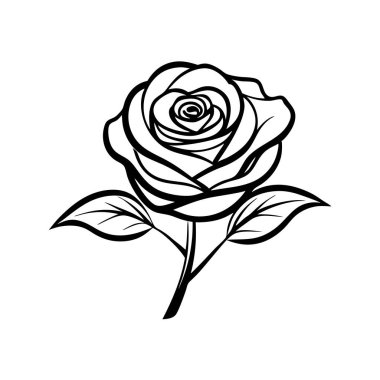 Bu zarif siyah beyaz çiçek çizgisi sanat vektörü tasarımlarınıza klasik bir güzellik katmak için mükemmeldir. Logolar, dövmeler, davetiyeler ve diğer yaratıcı projeler için ideal..