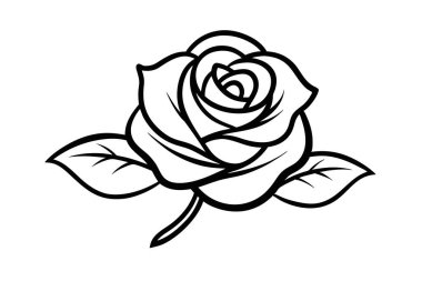 Bu zarif siyah beyaz çiçek çizgisi sanat vektörü tasarımlarınıza klasik bir güzellik katmak için mükemmeldir. Logolar, dövmeler, davetiyeler ve diğer yaratıcı projeler için ideal..