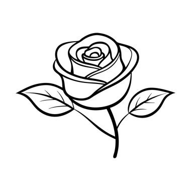 Bu zarif siyah beyaz çiçek çizgisi sanat vektörü tasarımlarınıza klasik bir güzellik katmak için mükemmeldir. Logolar, dövmeler, davetiyeler ve diğer yaratıcı projeler için ideal..
