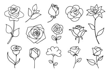 Bu zarif siyah beyaz çiçek çizgisi sanat vektörü tasarımlarınıza klasik bir güzellik katmak için mükemmeldir. Logolar, dövmeler, davetiyeler ve diğer yaratıcı projeler için ideal..