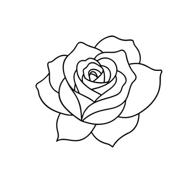 Bu zarif siyah beyaz çiçek çizgisi sanat vektörü tasarımlarınıza klasik bir güzellik katmak için mükemmeldir. Logolar, dövmeler, davetiyeler ve diğer yaratıcı projeler için ideal..