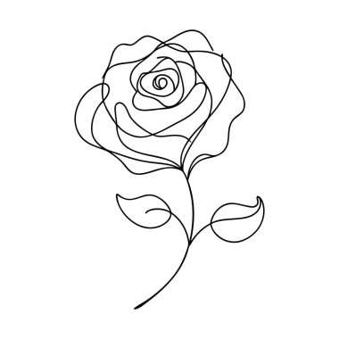 Bu zarif siyah beyaz çiçek çizgisi sanat vektörü tasarımlarınıza klasik bir güzellik katmak için mükemmeldir. Logolar, dövmeler, davetiyeler ve diğer yaratıcı projeler için ideal..