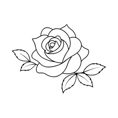 Bu zarif siyah beyaz çiçek çizgisi sanat vektörü tasarımlarınıza klasik bir güzellik katmak için mükemmeldir. Logolar, dövmeler, davetiyeler ve diğer yaratıcı projeler için ideal..