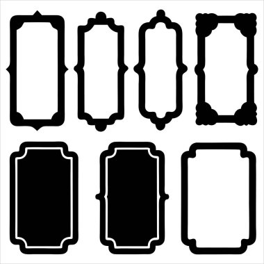Bu klasik dikdörtgen çerçeve vektör seti zarif ve karmaşık sınırları içerir, davetiyelere, sertifikalara ve dekoratif projelere zamansız gelişmişlik katmak için mükemmeldir.
