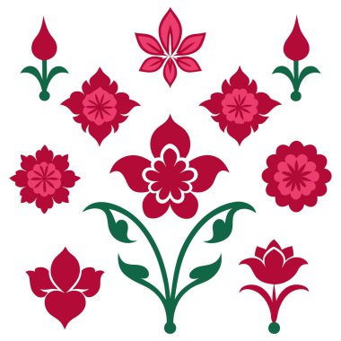 Bu zarif klasik Viktorya dönemi çiçek klipsi koleksiyonu karmaşık çiçek tasarımlarıyla geçmişin zarafetini yakalar. Davetiyeler, el sanatları veya klasik temalı projeler için mükemmel.