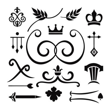 Bu 20 Roma tarzı kaligrafik tasarım elemanı, sayfa dekoruna, davetiyelerine veya klasik temalı projelere zarafet eklemek için mükemmel olan dekoratif bölme ve başlıkları içerir..