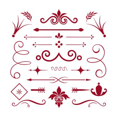 Bu 20 Roma tarzı kaligrafik tasarım elemanı, sayfa dekoruna, davetiyelerine veya klasik temalı projelere zarafet eklemek için mükemmel olan dekoratif bölme ve başlıkları içerir..