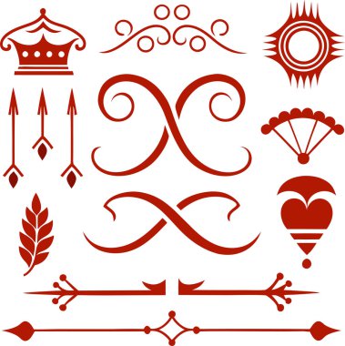 Bu 20 Roma tarzı kaligrafik tasarım elemanı, sayfa dekoruna, davetiyelerine veya klasik temalı projelere zarafet eklemek için mükemmel olan dekoratif bölme ve başlıkları içerir..