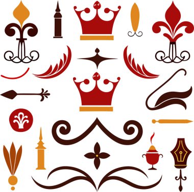 Bu 20 Roma tarzı kaligrafik tasarım elemanı, sayfa dekoruna, davetiyelerine veya klasik temalı projelere zarafet eklemek için mükemmel olan dekoratif bölme ve başlıkları içerir..