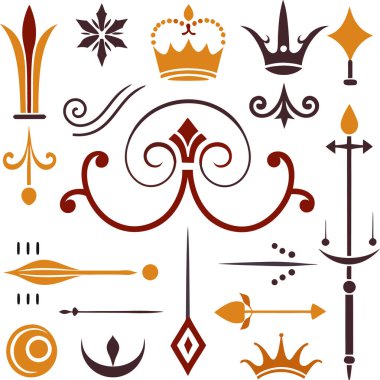 Bu 20 Roma tarzı kaligrafik tasarım elemanı, sayfa dekoruna, davetiyelerine veya klasik temalı projelere zarafet eklemek için mükemmel olan dekoratif bölme ve başlıkları içerir..