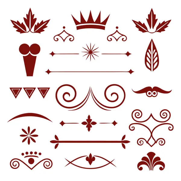 Bu 20 Roma tarzı kaligrafik tasarım elemanı, sayfa dekoruna, davetiyelerine veya klasik temalı projelere zarafet eklemek için mükemmel olan dekoratif bölme ve başlıkları içerir..