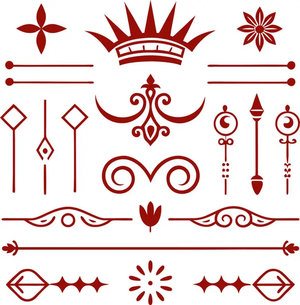 Bu 20 Roma tarzı kaligrafik tasarım elemanı, sayfa dekoruna, davetiyelerine veya klasik temalı projelere zarafet eklemek için mükemmel olan dekoratif bölme ve başlıkları içerir..