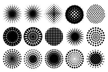 Modern ve retro-temalı grafikler, arka planlar ve dijital sanat projeleri için mükemmel bir yarım tonlu soyut noktalı çember vektör tasarımı. Çok yönlü ve görsel olarak çarpıcı.