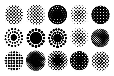 Modern ve retro-temalı grafikler, arka planlar ve dijital sanat projeleri için mükemmel bir yarım tonlu soyut noktalı çember vektör tasarımı. Çok yönlü ve görsel olarak çarpıcı.