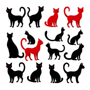 Bu Cat Silhouette Vector Set, çeşitli pozlarda kedilerin zarif ve minimal tasarımlarını içerir. Ev hayvanı temalı projeler, logolar ya da kedi dokunuşu gerektiren sanat eserleri için mükemmel..