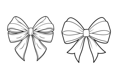 Bu taslak kurdele yay boyama sayfası vektörü yaratıcı boyama projeleri için mükemmeldir. Basit, elle çizilmiş tasarımı çocuklar ve yetişkinler için idealdir. Herhangi bir DIY zanaatına veya hediye paketine zarafet katar..