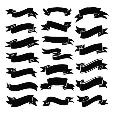 Bu el çizimi monokrom kurdele vektörü klasik ve minimalist tarzda dekoratif projeler, afişler, davetiyeler ve yaratıcı şablonlar için idealdir..